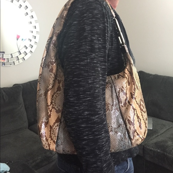 Michael Kors Suzi Python Hobo Bag. - Picture 8 of 8