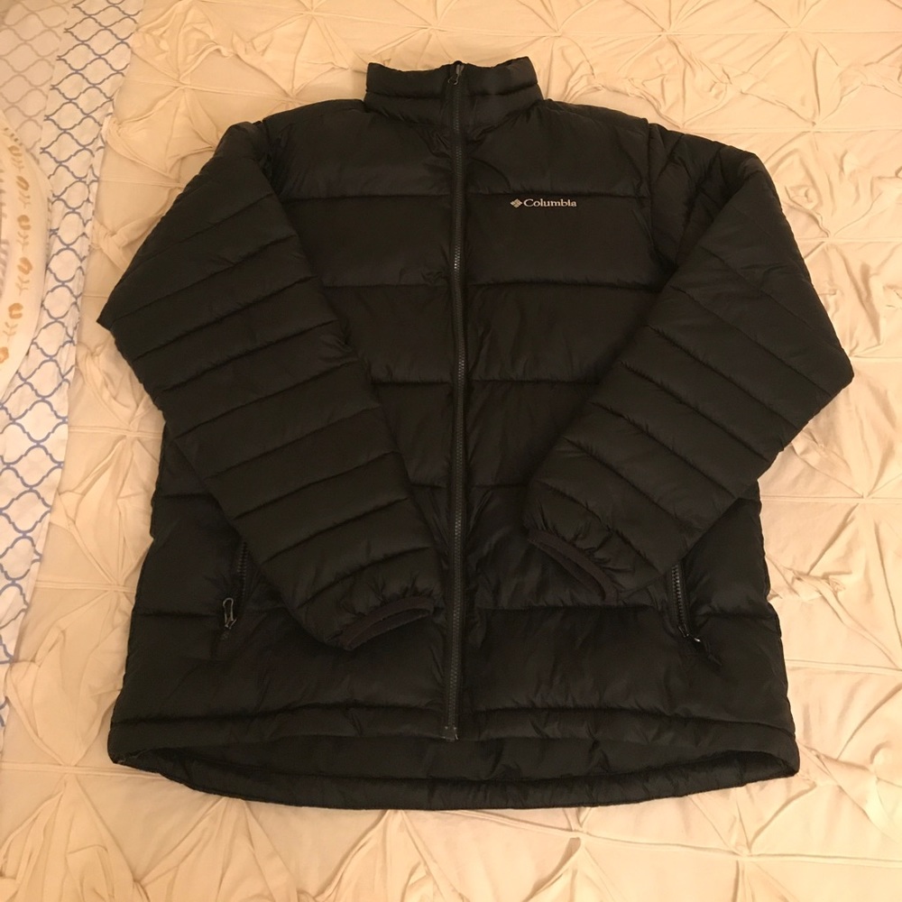 Men's Columbia black down jacket