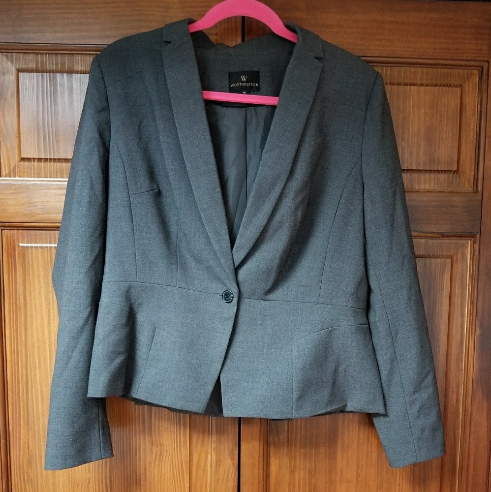 Grey suit coat
