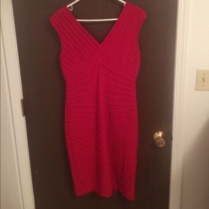 Red business casual/formal event maternity dress