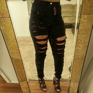 High Waisted Denim Jeans