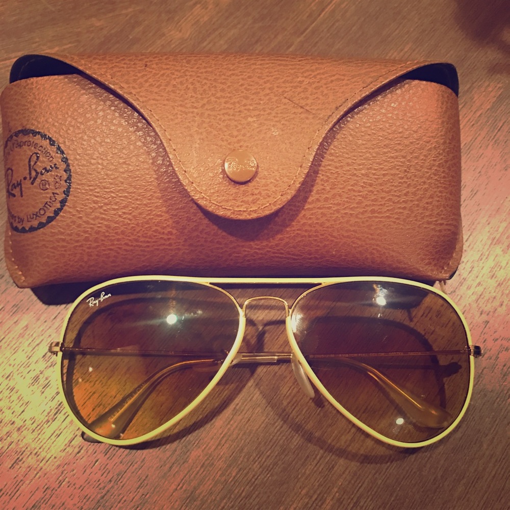 RAY-BAN Lite Force Yellow Metal Frame Aviators