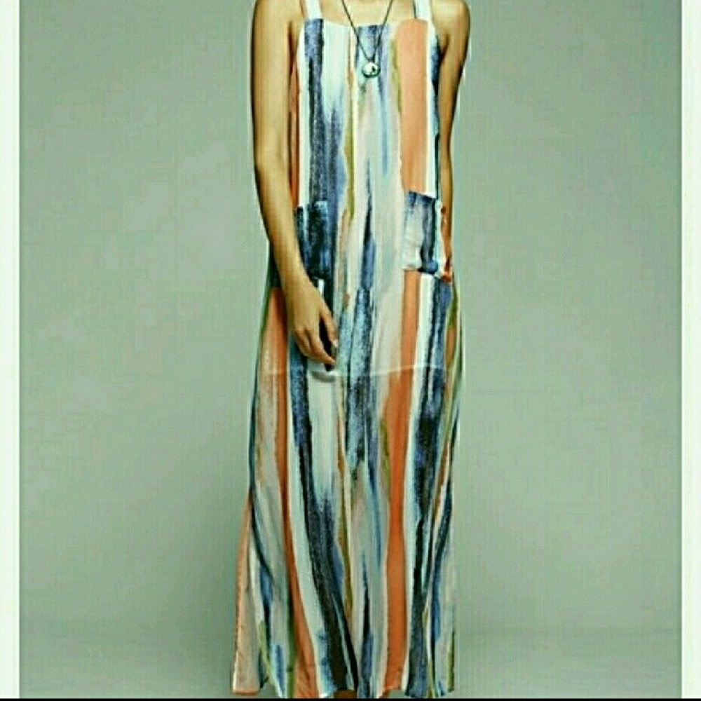 Watercolor Maxi Dress Reserved for @carly_rose85