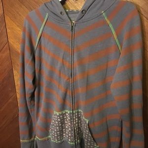 Multicolored and patterned scrapbook hoodie
