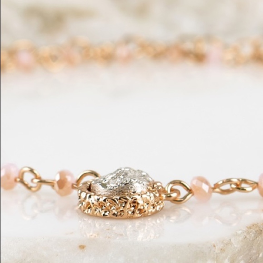 Elegant Crystal Rose Gold Tone Choker - Picture 2 of 2