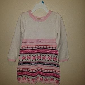 Gymboree Winter Dress in Pink & Ivory