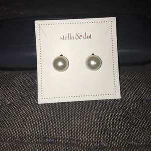 Stella and Dot Pearl Two Sided Earrings