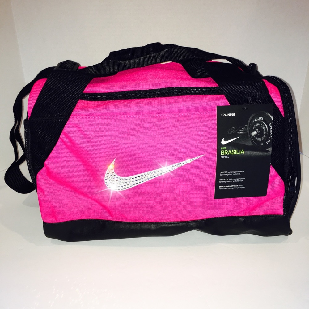 Swarovski Bling Nike Brasilia Duffel Gym Bag CUTE!