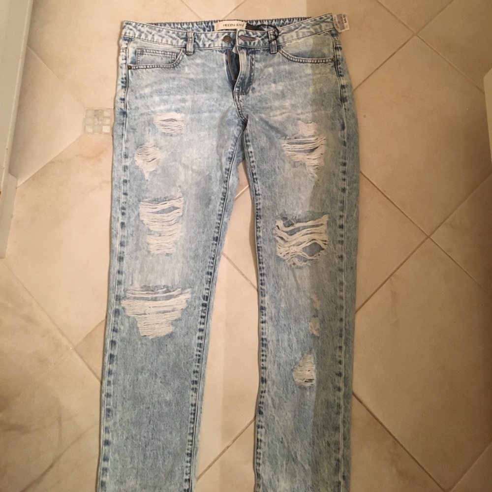 Distressed jeans
