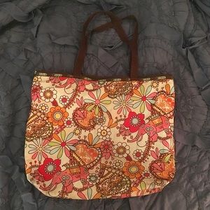 Lesportsac / floral elephant print tote