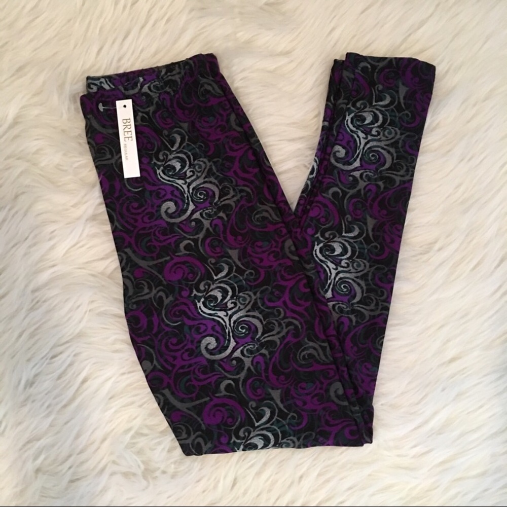 🌟HP🌟 Purple-Black-Gray- Swirl - Leggings - Picture 5 of 5