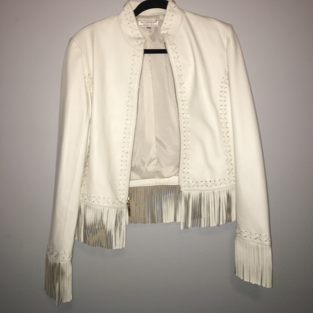 White leather jacket