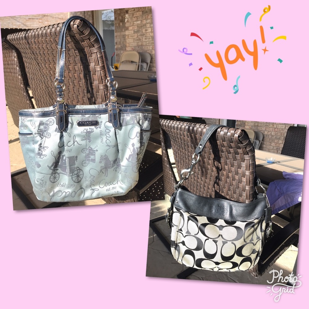 ❌SOLD❌‼️Bundle 2 Authentic Coach purses for $55‼️