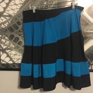 Turquoise and Black Skirt