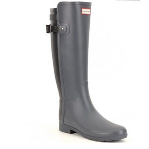 NIB Slate/Black Refined Strap Hunter Rain Boots