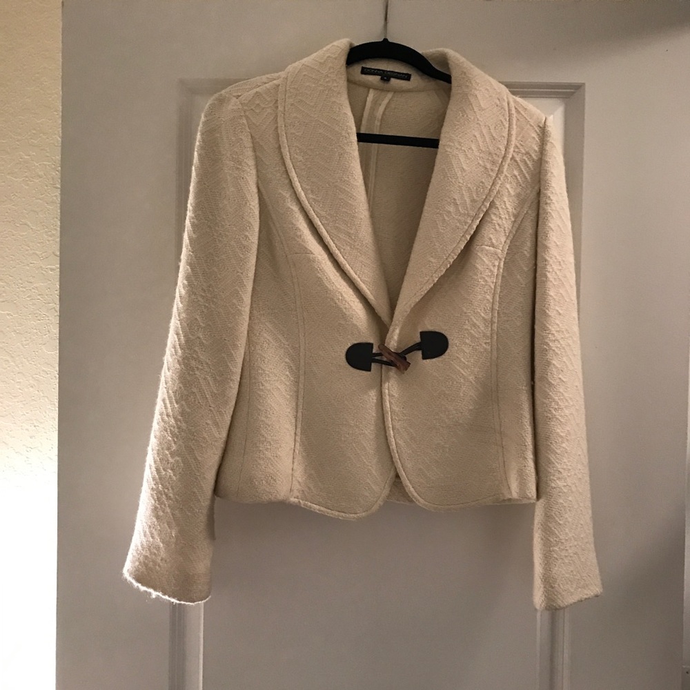 Donna Degman white wool jacket