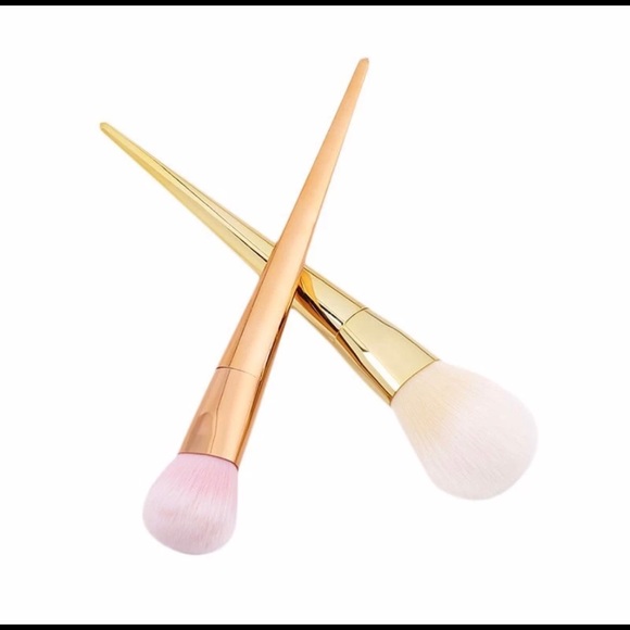 Rose Gold-Silver Plated Makeup Brushes - Picture 5 of 5