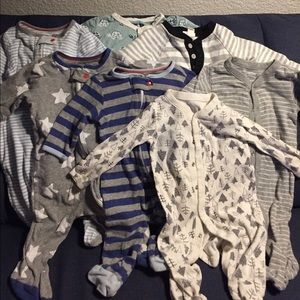 Lot of baby boy pajamas/outfits (footies)