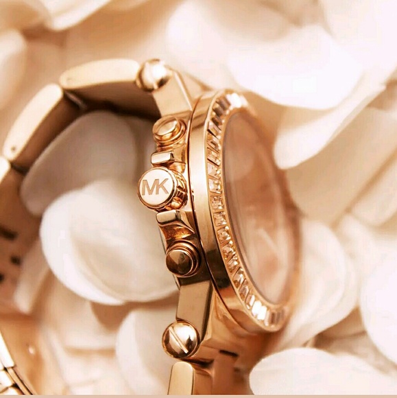 Michael Kors rose gold Crystal Chronograph watch main image 7