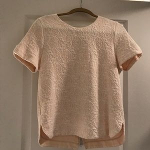 Ecru pattern cotton top
