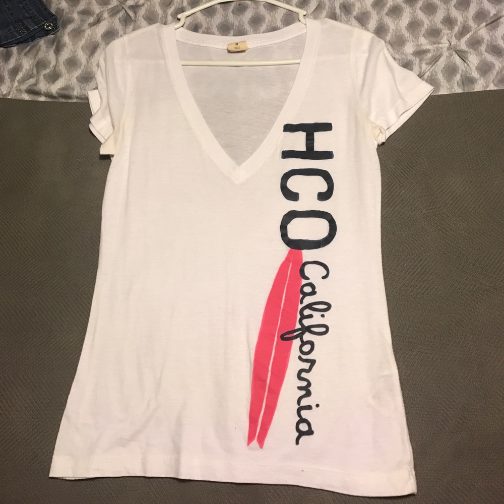 Hollister white t shirt