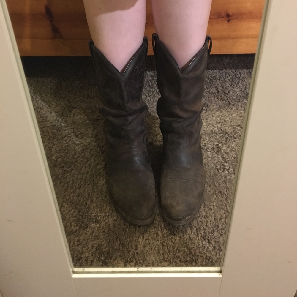 Double H broken in cowboy boots