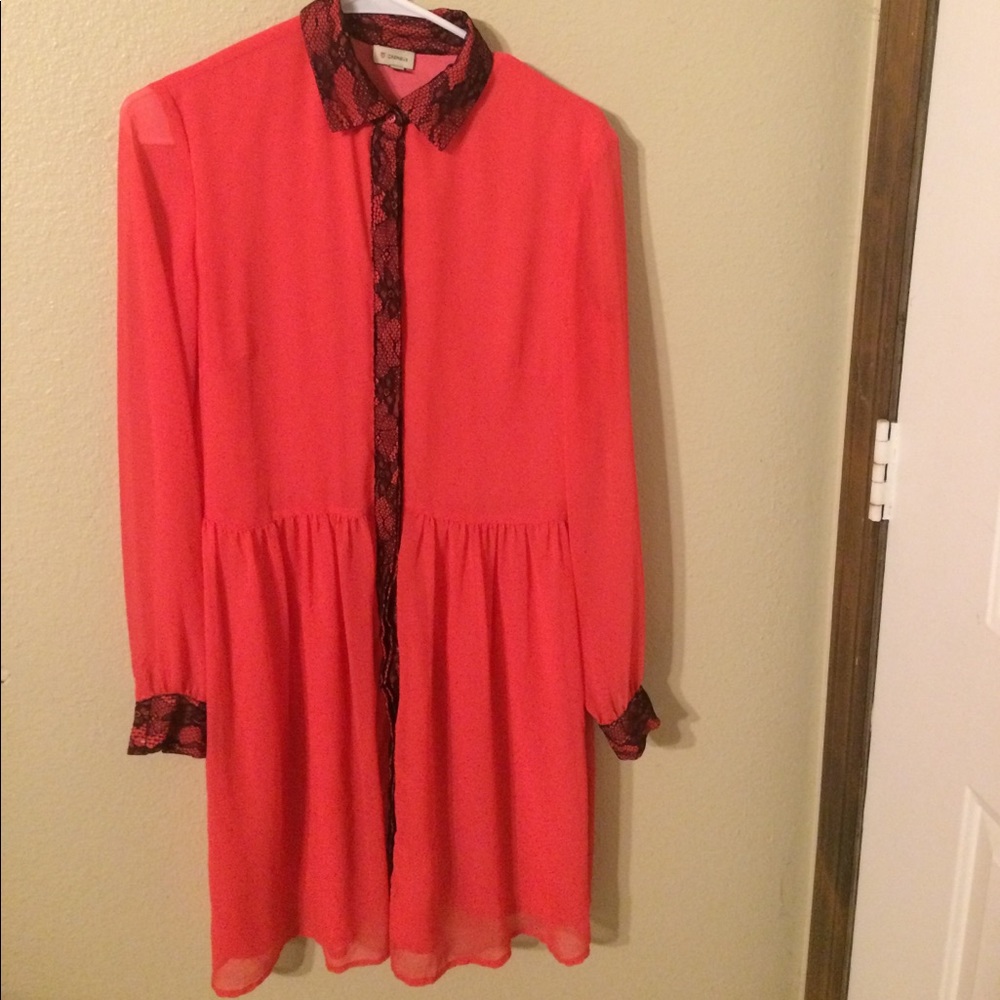 Cute button up dress. Comfy & cute with boots.