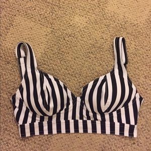 Black and White Striped Forever21 Bustier