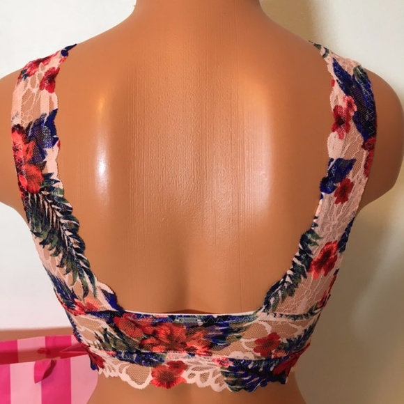 NEW S PINK VS LACE HIG NECK BRALETTE - Picture 3 of 6