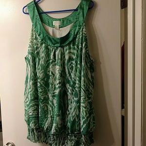 Dressy green tank shirt