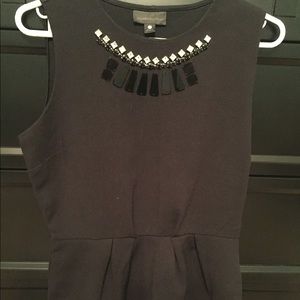 Black peplum top