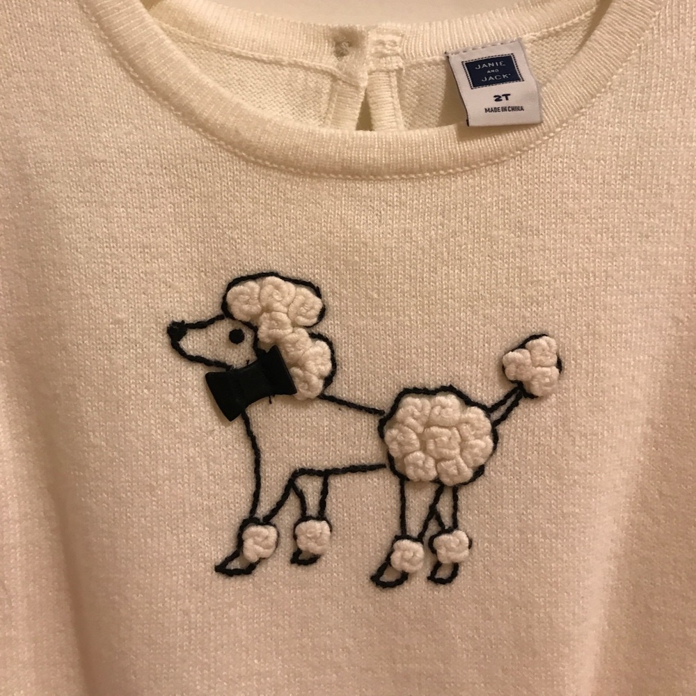 Janie and Jack Poodle sweater