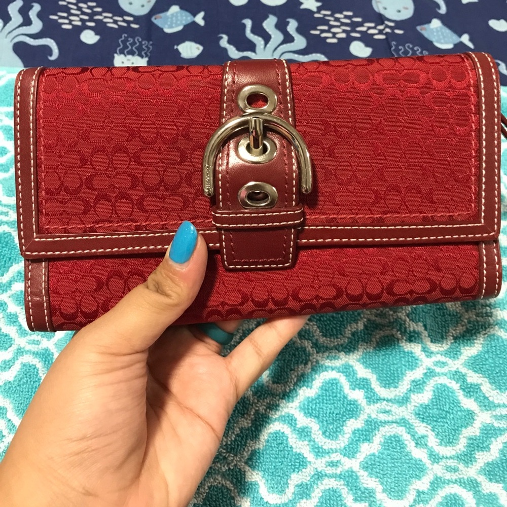 Authentic Used Coach Long Wallet