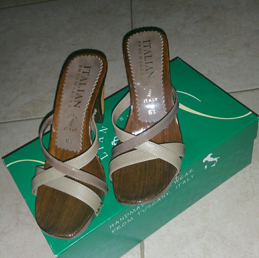 Italian shoemakers wood heels
