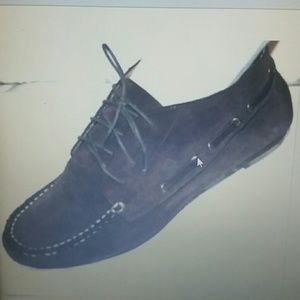 Eddie Bauer suede lace-up ankle bootie leather 8