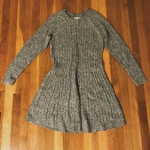 NWOT Gray and White Mixed Sweater Dress