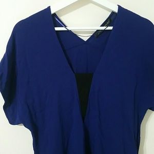 Zara royal blue dolman style blouse top