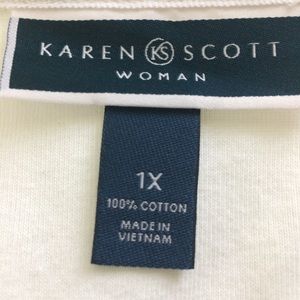 Karen Scott Tops - Karen Scotts Shirt 3/4 length Sleeves Size 1X Karen Scott Tops - Karen Scotts Shirt 3/4 length Sleeves Size 1X