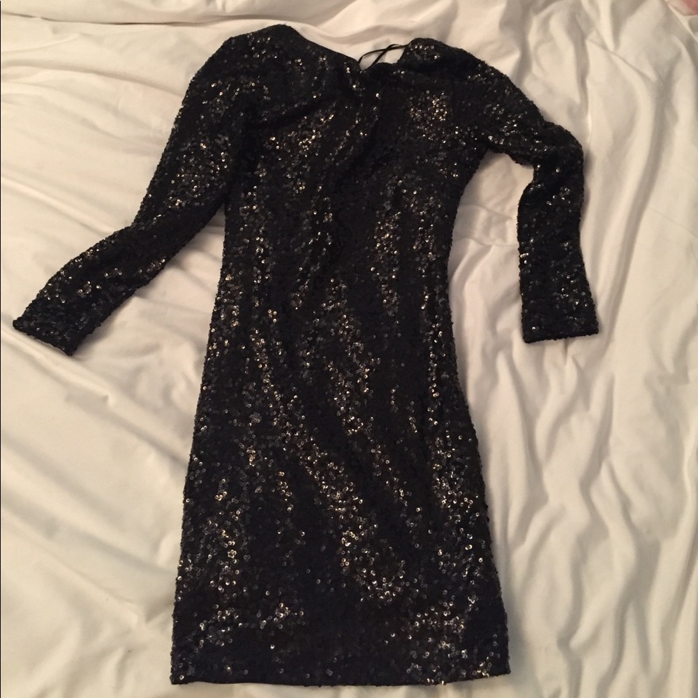 H&M Black sequin bodycon dress