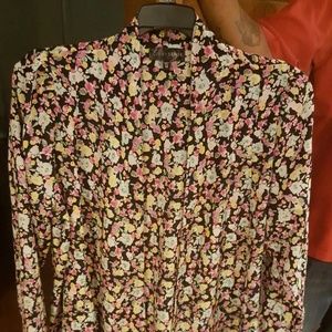 Plus size floral blazer