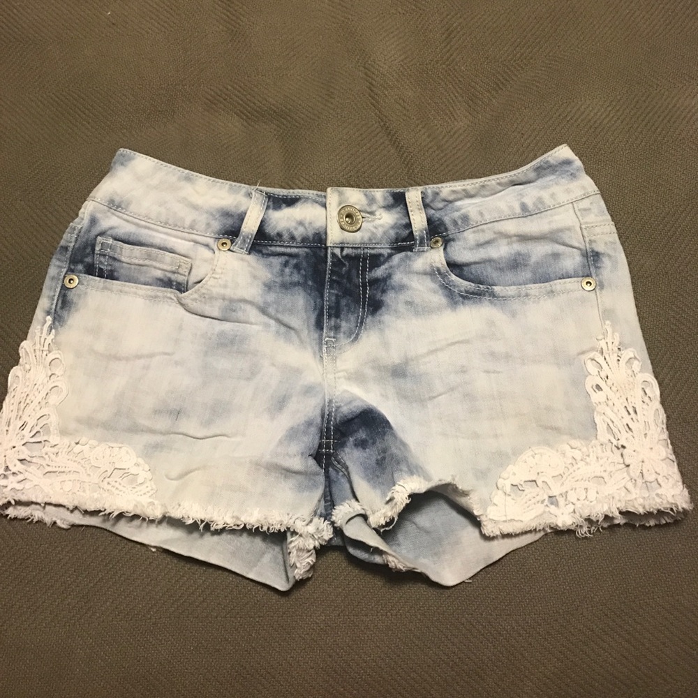 maurices washed out jean shorts