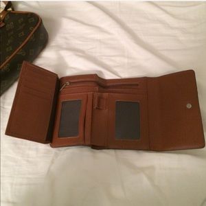 Brown faux leather wallet