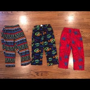Ninja turtles & Spiderman fleece pajama pants