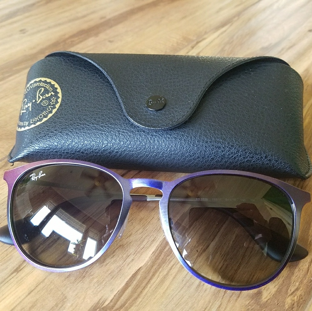 Ray-ban erika metal sunglasses violet/purple