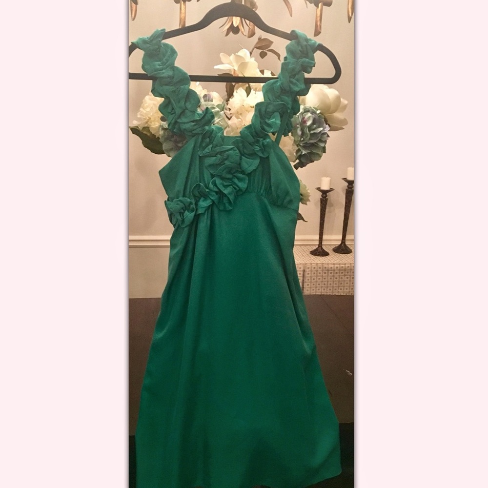 Susana Monaco Green Silk Dress