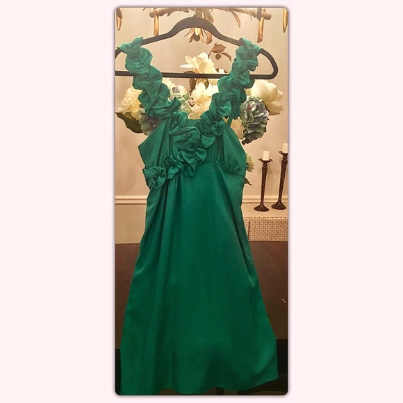 Susana Monaco Green Silk Dress - Picture 2 of 7