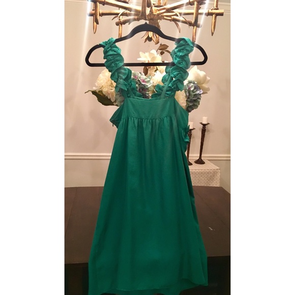Susana Monaco Green Silk Dress - Picture 4 of 7