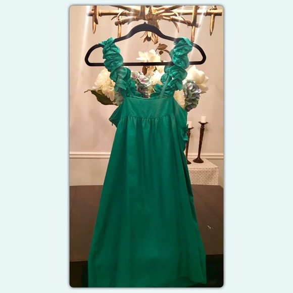 Susana Monaco Green Silk Dress - Picture 6 of 7