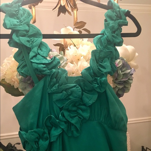 Susana Monaco Green Silk Dress - Picture 7 of 7