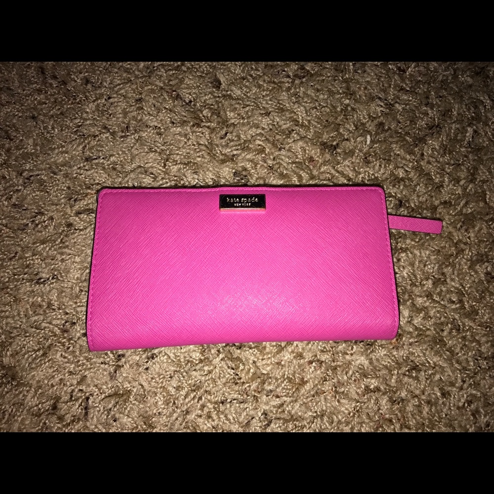 Bright pink Kate Spade purse and wallet - Picture 6 of 8